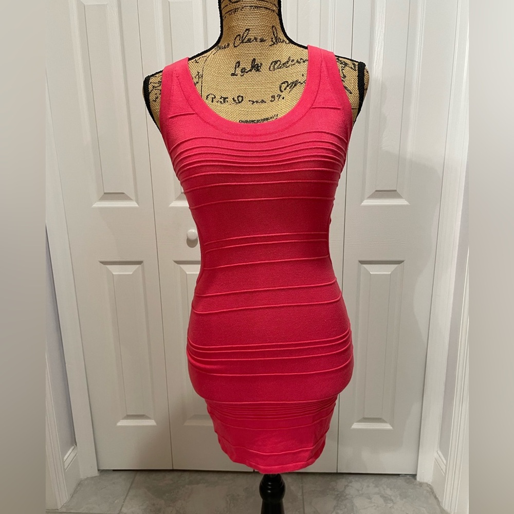 bebe Bodycon Pink Mini Dress